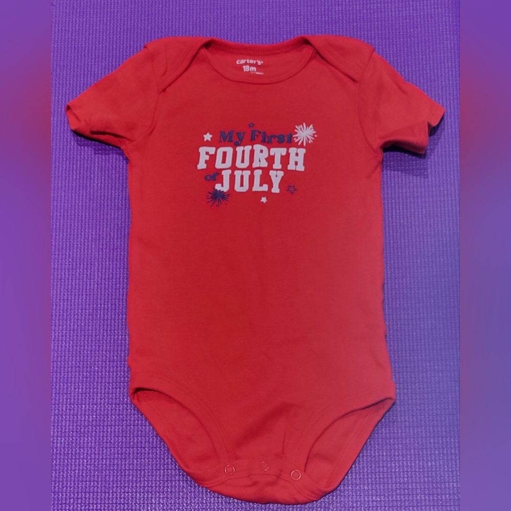 Carter's Festive Red Fourth of July Bodysuit